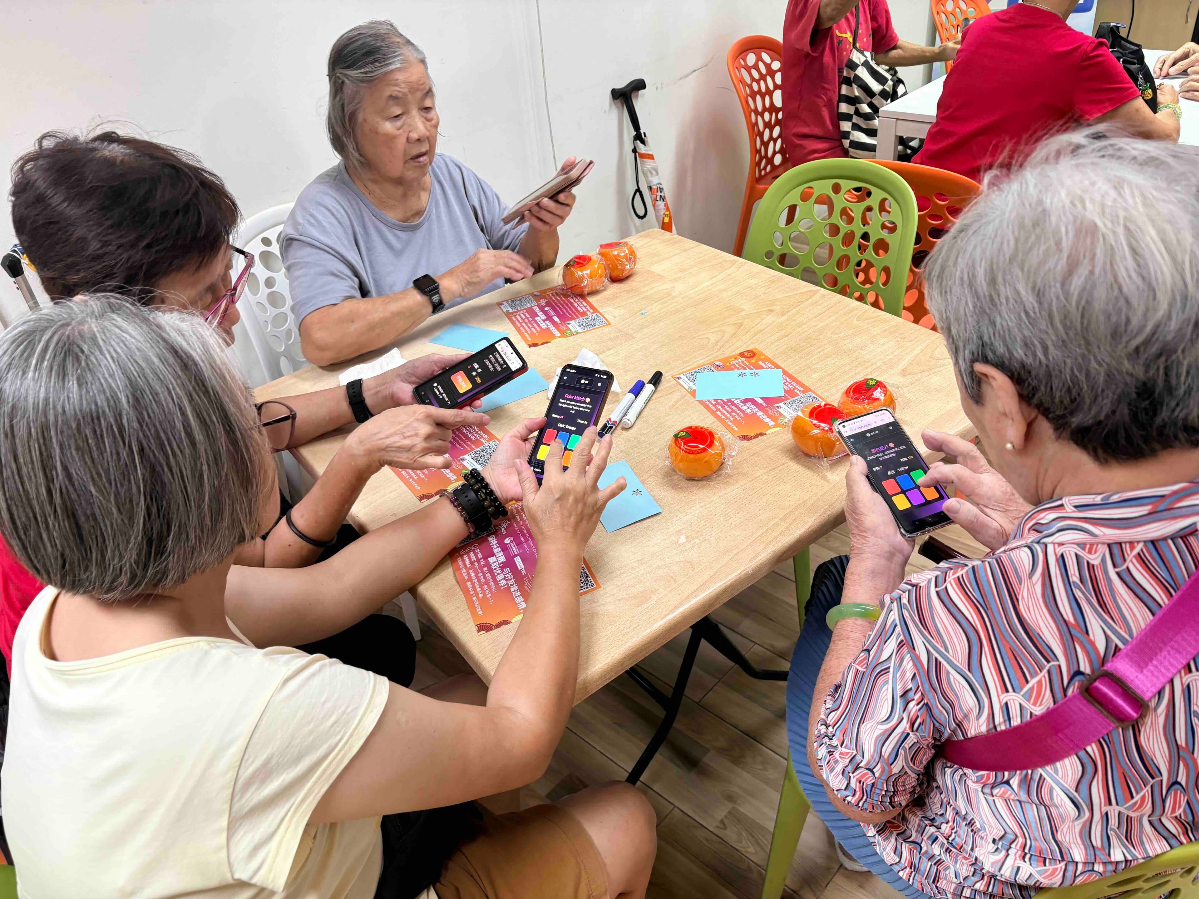 Seniors at an Impact Radar community games session